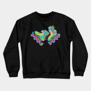 ROLLER  BLADES STYLIZED ART - SKATE OR DIE Crewneck Sweatshirt